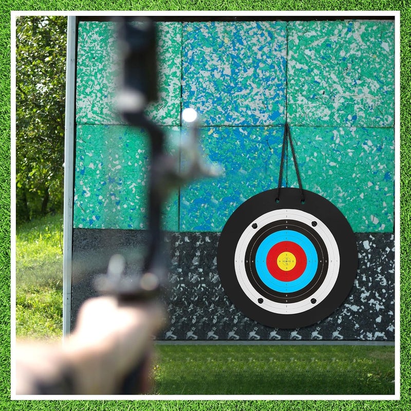 Gemscream 20'' Foam Archery Target for Backyard, High-Density Round Archery Bow Target with Pins, 20 Pcs Paper Arrow Targets and Arrow Puller for Compound Bow Shooting Practice - Image 4